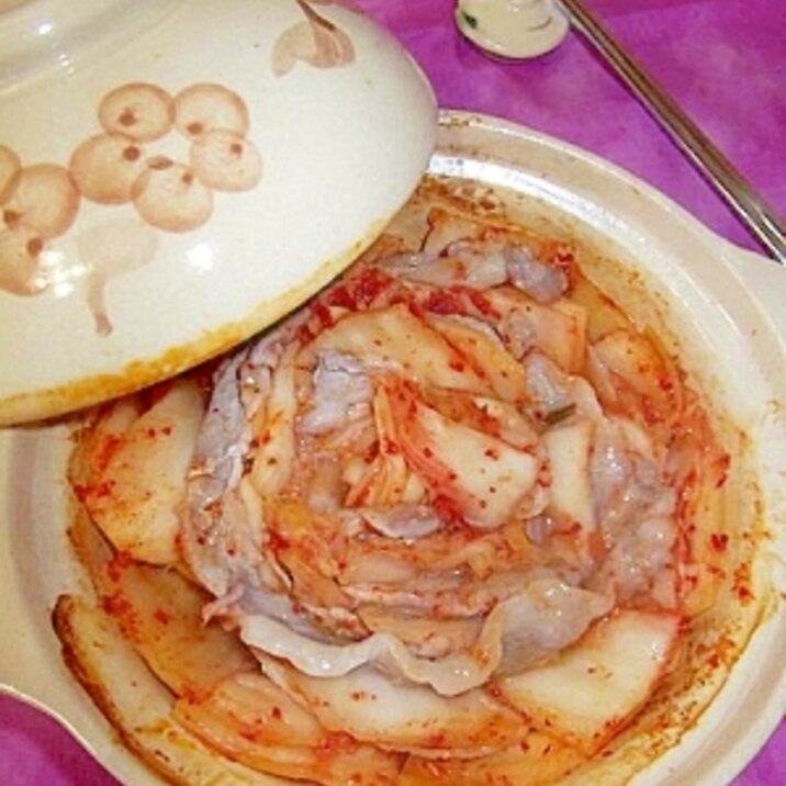 豚キムチのミルフィーユ鍋